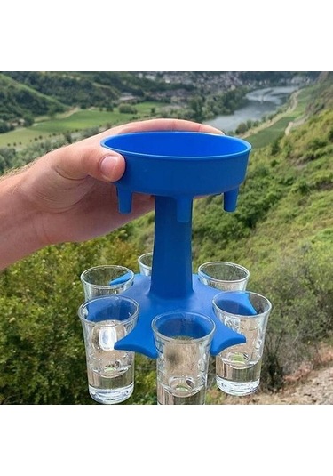 Novahub 6 Shot Cam Dağıtıcı Tutucu, 6 Yollu Şarap Bardağı, Raf Soğutucu, Bira İçecek Dağıtıcı, Shot Buddys Kokteyl Dağıtıcı Tutucu, Pembe Bar, 7 Adet