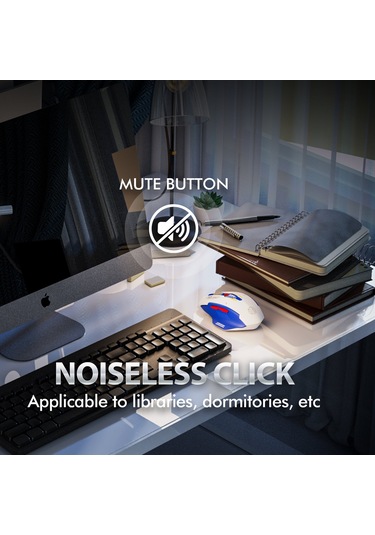 Inphıc F9 Mecha Sürümü Şarj Edilebilir 2.4g Kablosuz Oyun Çalışma Fare Bilgisayar Dizüstü Fare