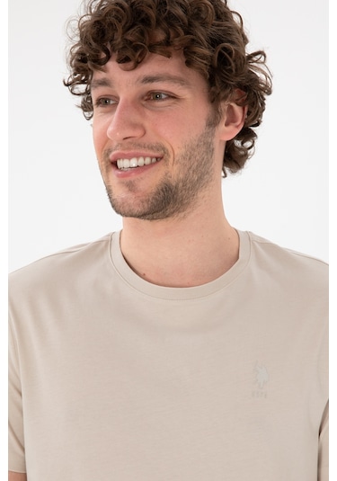 U.S. Polo Assn. Erkek Regular Fit Bisiklet Yaka Taş Basic Tişört 50305924-VR049