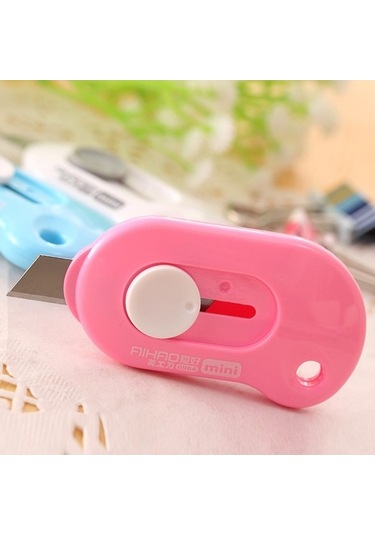 Willowhaven Sevimli Mini Bıçak Kesici Kağıt Jilet Ofis Kırtasiye, Plastik + Alaşım, 10g, Rastgele Renk Diğer