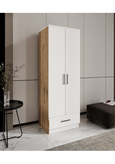 2 Kapaklı Tek Çekmeceli Tamamen Mdf Çok Amaçlı Dolap