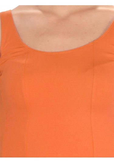 Bulalgiy Kadın Turuncu Basic Fit Tişört - Bga092371-turuncu Turuncu