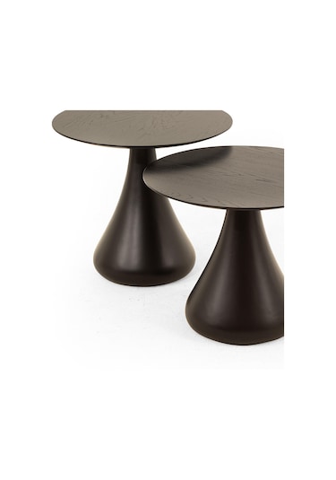 Mushroom Set Sehpa Mantar Sehpa Siyah Rehome