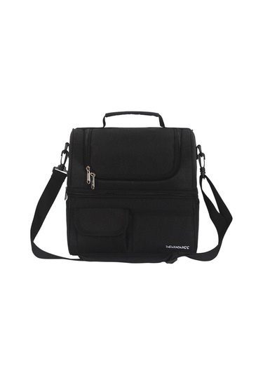 Mufunye Çift Bölmeli Yalıtımlı Soğutucu Çanta Su Geçirmez Sızdırmaz Öğle Yemeği Çantası Kutusu Omuz Askılı Piknik Plaj Seyahat İş Ofis İçin A Çok Renkli