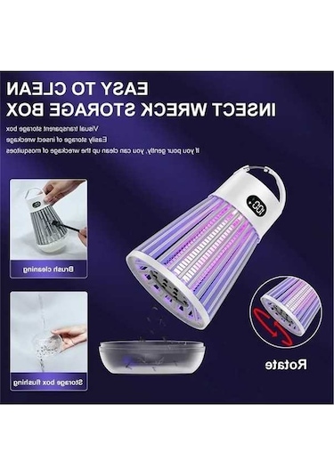 Trendooze Tip-c Sivrisinek Şarj, Led, Lamba, Katil Elektrikli Dayanıklı Bw