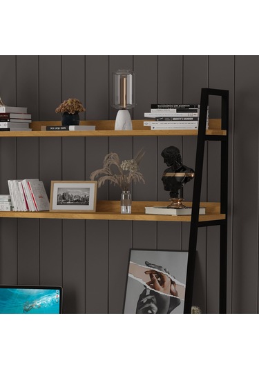 Metal Kitaplıklı Çalışma Masası-metalkçm01-petra Petra