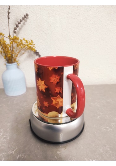 Yılbaşı Temalı Kupa Bardak Model-08 Kardan Adam Çok Renkli