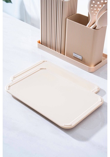 Cooper 14 Parça Standlı Kesme Tahtası Servis Ve Bıçak Seti Diğer