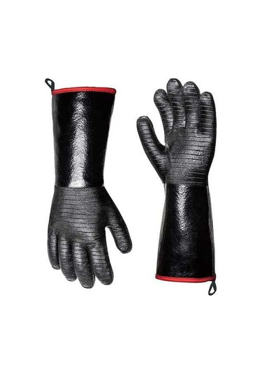 Trendooze Isıya Dayanıklı 932 F Barbekü Eldivenleri, Erkekler İçin Yağ Geçirmez Isı Kanıtı