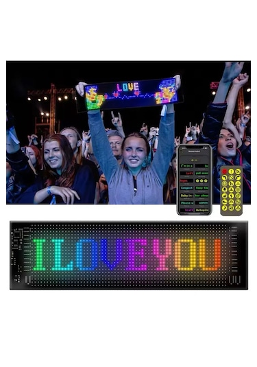 Vtn-24 Led Ekran Panel Cam Yapışan Büyük Boy Araba Yazıs 12cm-59