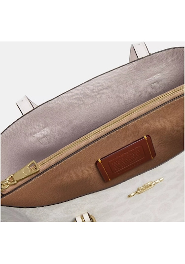 Coach Mollie Small Tote Kadın Çapraz Çanta Cv965 Beyaz