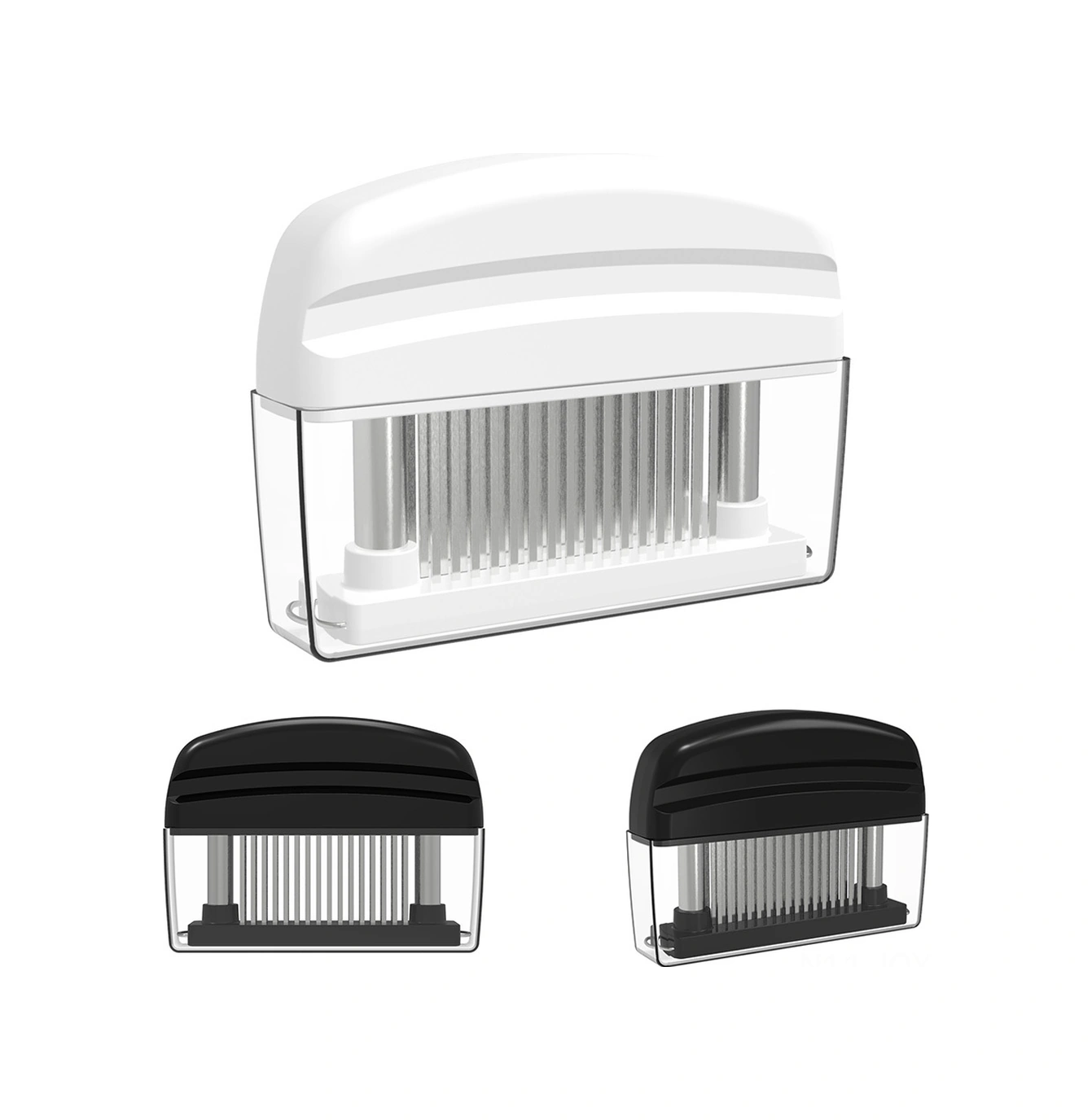 Youmex 48 İğne Çelik Et Yumuşatıcı, Et Kesici Ve İğneli Alet, Steak Tavuk Balık Pişirme Gereci Siyah