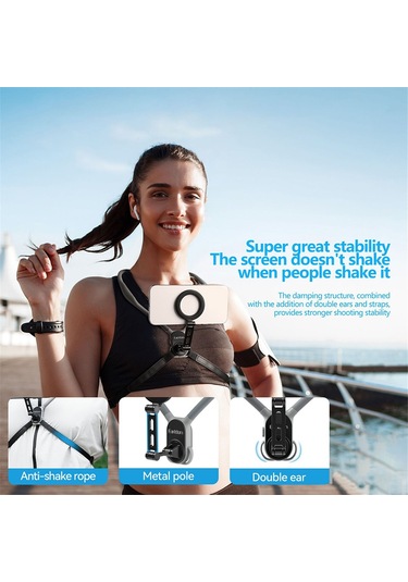 Earldom Manyetik Cep Telefonu Askılı Boyun Askısı Gri