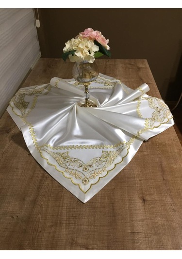 Gelin Damat Boncuklu Gold Altın Çeyiz Bohça