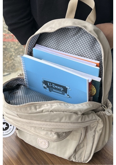 Nemo Group Sırt Çantası Bej Krinkıl Kumaş Suya Dayanıklı Bej