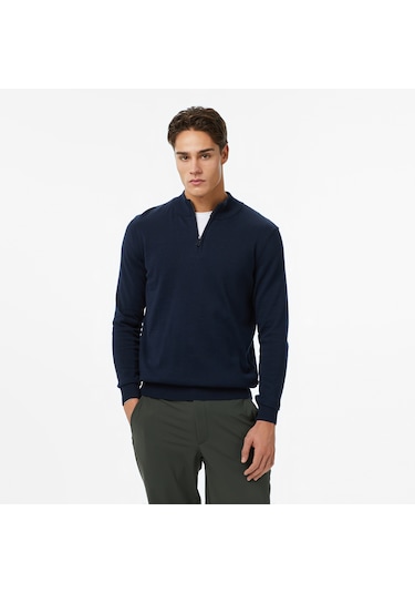 Nautica Erkek Lacivert Classic Fit Kazak Düz S57104t Lacivert