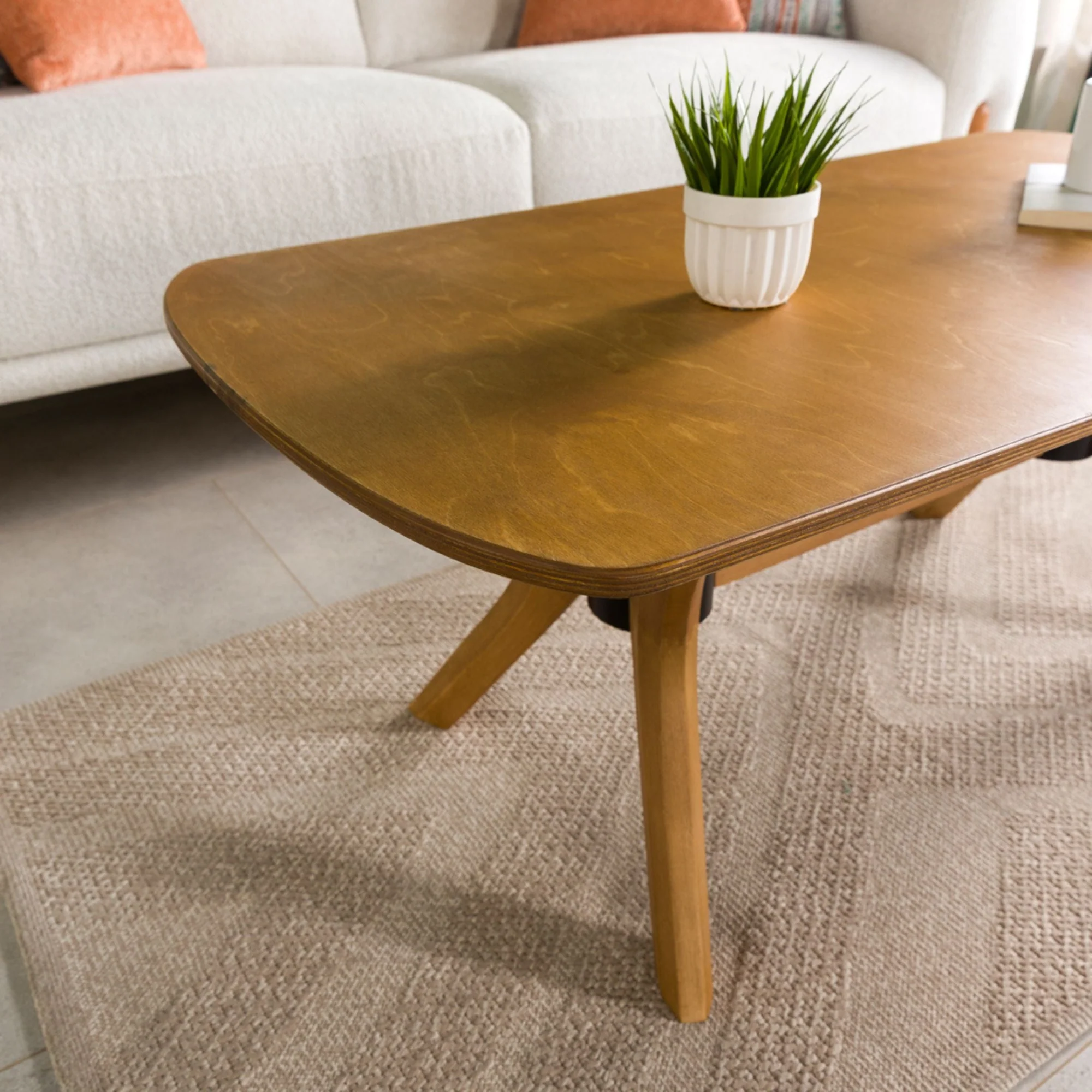 Furnirem Dikdörtgen Orta Sehpa 100 X 60 X 45 Cm Meşe