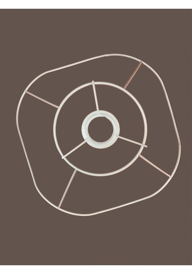 Dalgalı Avize Teli , İskeleti 35 20 Cm Beyaz Statik Boyalı Duy Takımı Dahil Beyaz