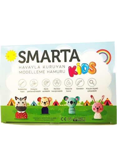 Smarta Kıds 4 Renk Model Hamuru 4x70 Gr. Okul Seti
