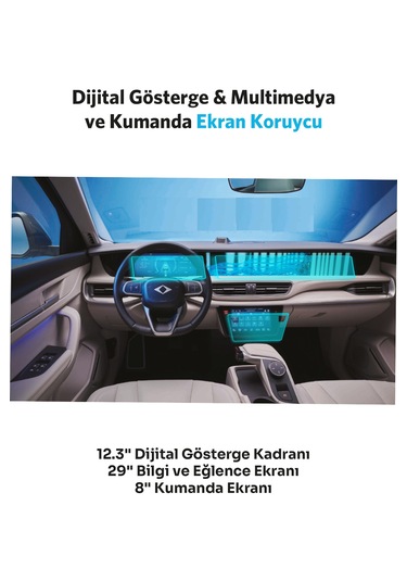 Togg T10f Gösterge Bilgi Ve Kumanda Ekranları Uyumlu Set 9h Nano Ekran Koruyucu