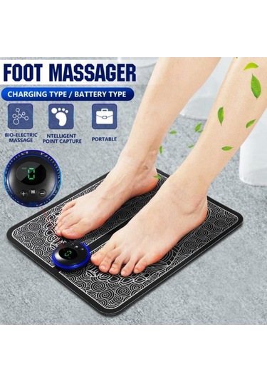 Yuntech01 Elektrikli Ayak Masaj Matı - 6 Mod Ve 9 Şiddet Seviyesi İle Yorumu Alın, Usb Şarjlı, Taşınabilir Ve Katlanabilir Çok Renkli