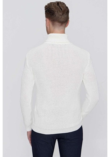 Tr 850 Slim Fit Ekru Klasik Triko Ekru