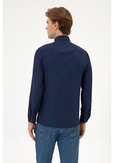 U.s. Polo Assn. Erkek Lacivert Gömlek Basic 50316723-vr033 Lacivert