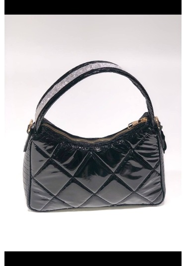 Sentt Deri Rugan Taşlı El Çantası