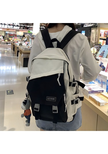 Xindoker Genç Kızlar İçin Şık Ve Büyük Kapasiteli Sırt Çantası - Laptop Ve Okul Eşyaları İçin Beyaz