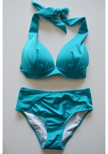 Beria Kadın Yarım Dolgulu Turkuaz Bikini Takımı