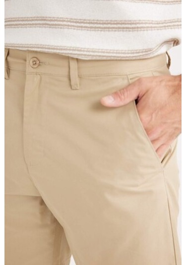 Defacto %100 Pamuk Regular Fit Gabardin Bermuda Şort C7684ax25spbg717 Bej