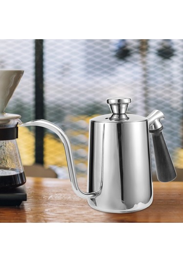 600ml Gooseneck El Yapımı Demlik Kaiyi Gosterildigi Gibi