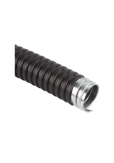 Has Light Pvc Kaplı İzoleli Çelik Spiral Boru 21 Mm 50 Metre Siyah