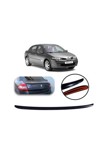 Renault Megane 2 Bagaj Üstü Spoiler Bagaj Çıtası Parlak Siyah 115