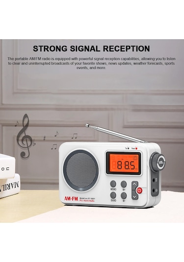 Springsun Taşınabilir Am/fm Radyo Lcd Ekranlı Stereo Radyo Pil Ve Usb İle Çalışır