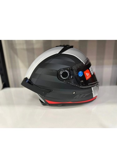Mt Helmets Mt Thunder 4 Sv Tears B5 Motosiklet Kaskı Mat Siyah - Kırmızı