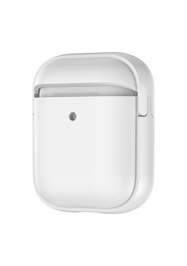 Noktaks Airpods Uyumlu Kılıf Airbag 36 Darbelere Karşı Dayanıklı Kılıf Beyaz