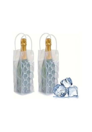 Trendooze 1 Adet Taşınabilir Şarap Soğutucu Çantası Piknik İçin Izgara Bira Şampanya Seti Mavi Mavi