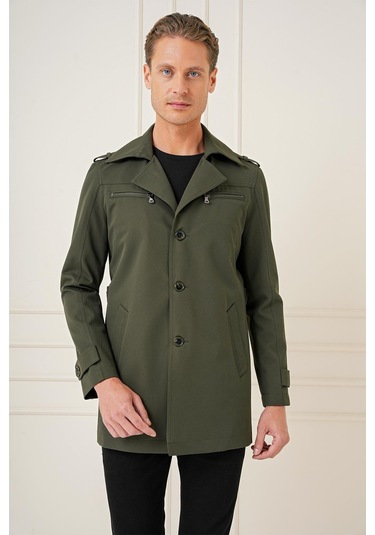 Efor Ka 086 Slim Fit Haki Spor Kaban Haki