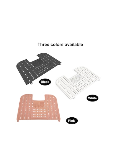 Qingmipy Silikon Yıkama Matı İle Çift Fonksiyonlu Katlanabilir Lavabo Kapağı - Makyaj Fırçaları Temizliği Ve Mekanizasyonu İçin 55.5x42.5cm Beyaz