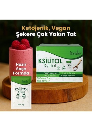 Fibrelle Ksilitol Xylitol Saşe 1 Saşe 5 G