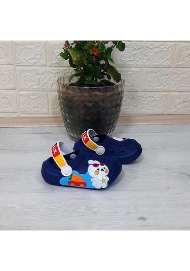 Calx 9041 Lacivert Beyaz Crks Erkek Çocuk Terlik 001