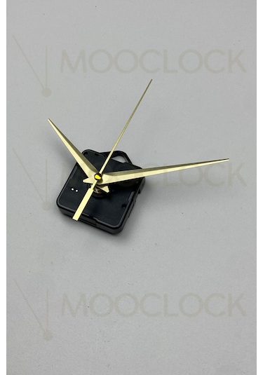 Saat Mekanizması, Akar Sessiz Duvar Saati Mekanizması, 14 Mm Şaft Askılı Kısa Gold