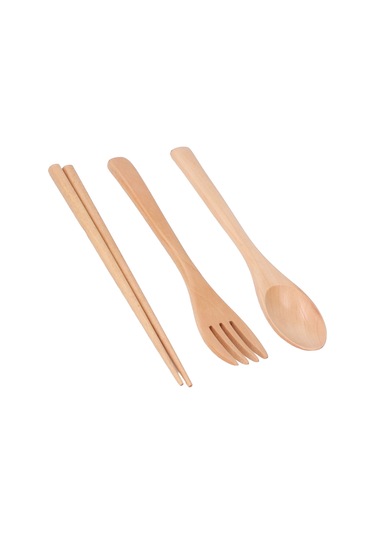 Kangvka Ağaç Kayın Yemeklik Seti 3 Parça - Gezi, Kamp İçin - Sağlıklı, Dayanıklı Ve Kolay Temizlenir Diğer