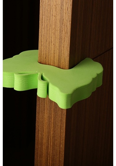 4 Adet Sünger Iz Bırakmaz Kapı Durdurucu Ev Yatak Odası, Pencere Dekoratif Çocuk Ve Bebek Güvenlik Çok Renkli