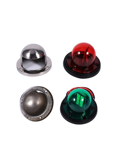 Shineyee Deniz Gemisi Navigasyon Lambası, 16 Ledli Kırmızı+yeşil , Paslanmaz Çelik, Su Geçirmez Ip68, Kolay Montaj, 2 Adet Set