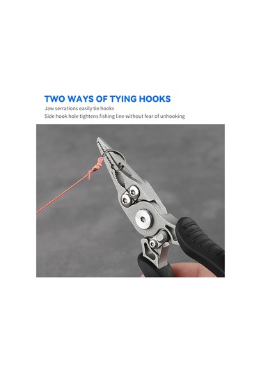 Jeemson Siyah Mini Balıkçı Pense, Tungsten Çelik, Pas Koruyucu, Güvenli Kilit, Anti-kayma Tpr Kolu, 13cm