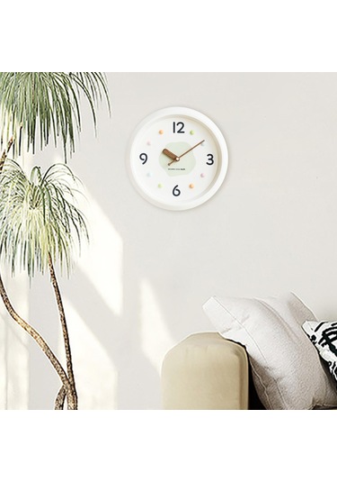 Homyl Modern Duvar Saati Dekoratif Saat Yuvarlak Minimalist Yeşil