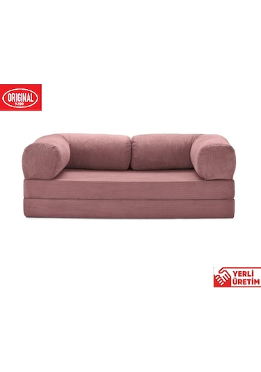 Pleasant K180x90 Sünger Kanepe Modüler Kadife Kumaşlı Koltuk Pembe