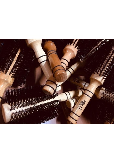 Peri Poll 0012 Kalın Büyük Ahşap Fön Fırçası